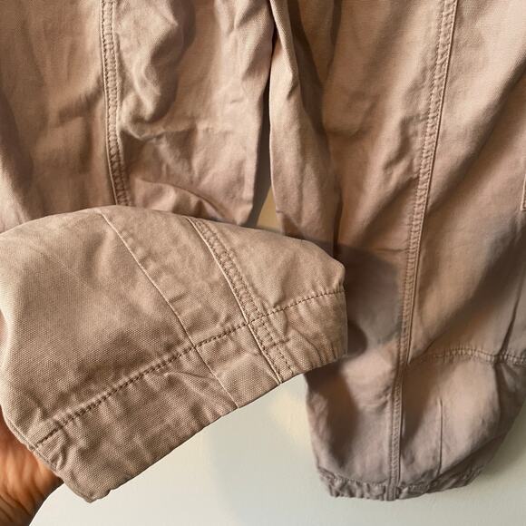 Anthropologie Organic Cotton Lilac Purple Cargo Utility Pants Sz 2 - Picture 8 of 10